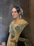 B. Jaeger (XIX) - Dame van adel, Antiek en Kunst, Kunst | Schilderijen | Klassiek