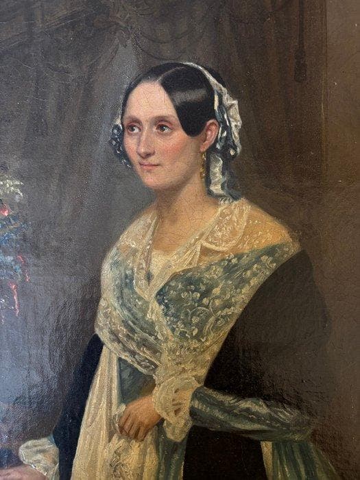 B. Jaeger (XIX) - Dame van adel, Antiek en Kunst, Kunst | Schilderijen | Klassiek