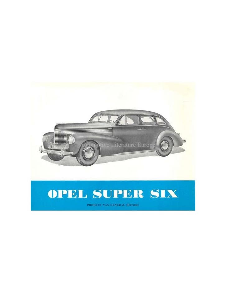 1939 OPEL SUPER SIX BROCHURE NEDERLANDS, Boeken, Auto's | Folders en Tijdschriften, Opel