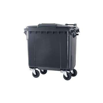 Container 770 ltr vlak deksel - grijs, Verzenden