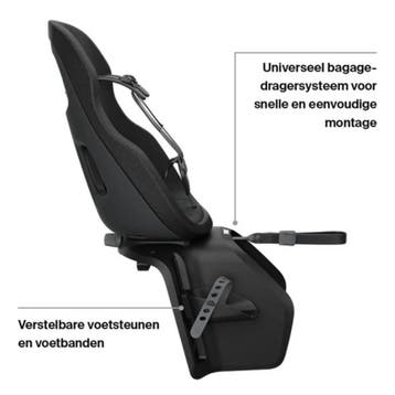 Yepp FD1301A Maxi 2 a.drager zitje zwart (Fietsaccessoires), Ophalen of Verzenden, Nieuw