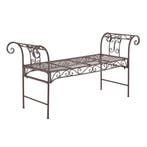 Tuinbank Cossila vintage metaal 147x46x70 cm bruin, Tuin en Terras, Tuinsets en Loungesets, Verzenden, Nieuw
