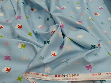 Cotone Satinato - Design Esclusivo Globe C - Textiel - 310