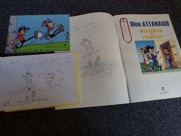 Modeste & Pompon - B + C + sérigraphie + 2x dédicace - 2, Boeken, Nieuw