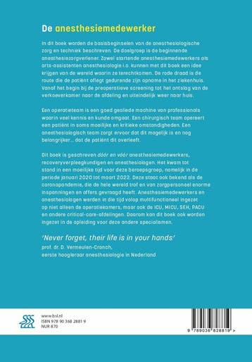 De anesthesiemedewerker 9789036828819, Verzenden, Zo goed als nieuw