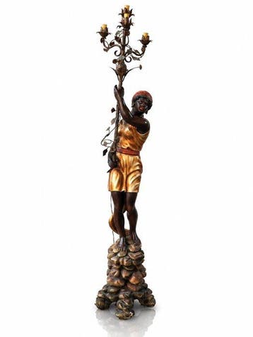 Lamp - Hout, IJzer, Messing, Brons - Moro Veneziano