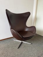 Fauteuil Fritz Hansen Egg - Gemaakt Van Leer - Nieuwstaat!, Verzenden, Zo goed als nieuw, Leer