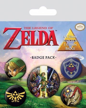 The Legend of Zelda Pin-Back Buttons 5-Pack Link, Ophalen of Verzenden, Nieuw
