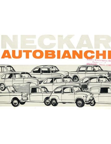 1966 NECKAR AUTOBIANCHI PROGRAMMA BROCHURE NEDERLANDS, Nieuw, Author