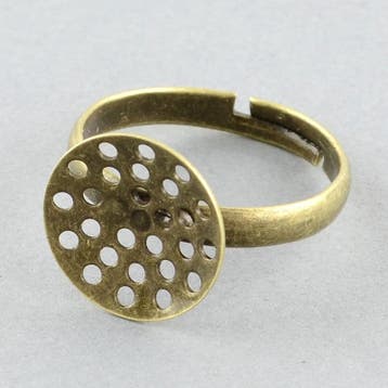 Verstelbare basis ring – geel koperkleur, Ø ca. 18 mm, ri, Ophalen of Verzenden, Nieuw, Overige typen