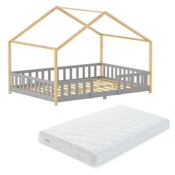 Kinderbed Treviolo met uitvalbeveiliging en matras [en.casa], Verzenden, Nieuw