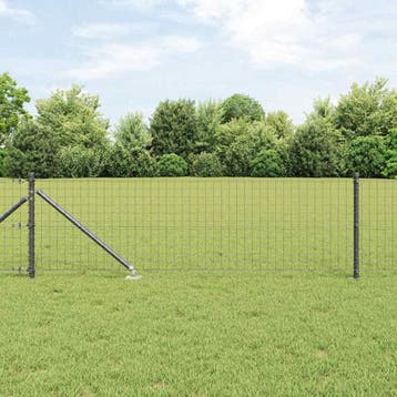 vidaXL Euro-hek met grondpennen 10 x 0,4 m PVC-Coated Staal, Verzenden, Nieuw, IJzer