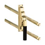 Pomp-espagnolet Bauhaus ebben messing ongelakt inclusief 2, Verzenden, Nieuw