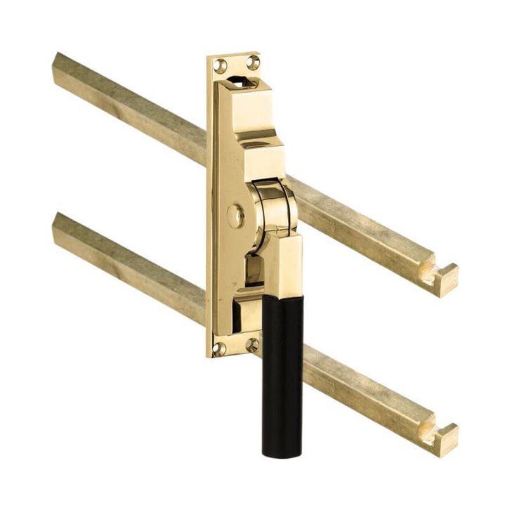 Pomp-espagnolet Bauhaus ebben messing ongelakt inclusief 2, Doe-het-zelf en Verbouw, Deuren en Horren, Verzenden