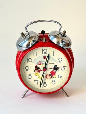 Wekker - mécanique animé vintage Xisen – Double cloche – «