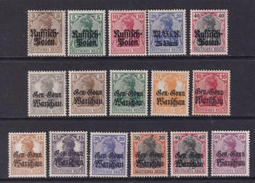 Duitse Rijk - Bezetting van Polen (1914-1918) -, Postzegels en Munten, Gestempeld