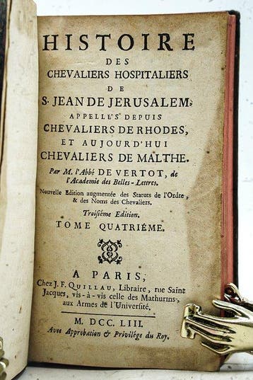 Abbé De Vertot - Histoire des Chevaliers Hospitaliers de S.