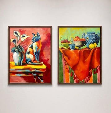 Camilo 70 x 100 - La Elegancia del Gato y la Calidez del