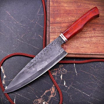 Custom Hand-Forged Premium Chefs Knife - Tafelmes - Staal,