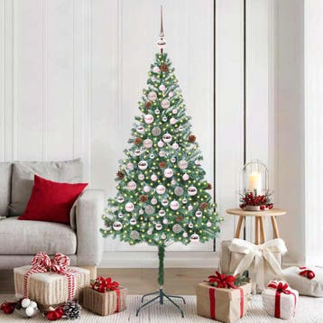 vidaXL Kunstkerstboom Groen 180 cm PVC en Staal, Verzenden, Nieuw