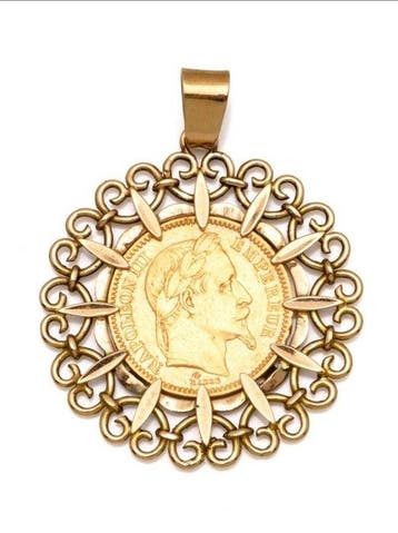 Munthanger - 18 karaat Geel goud