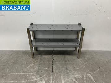 RVS Dubbele Etagère brug 100 x 30 x 66,5 cm Horeca, Ophalen of Verzenden, Nieuw zonder verpakking