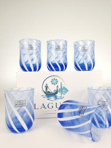 LAGUNA - Drinkservies (6) - Muranoglas - 6 GOTI RIGADIN