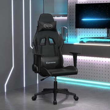 vidaXL Gamestoel kunstleer zwart, Verzenden, Nieuw, Zwart