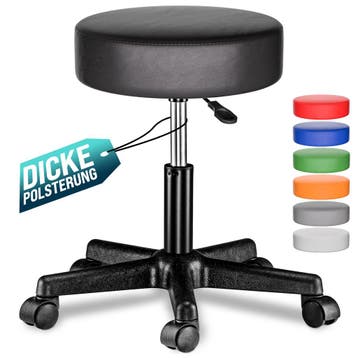 Rolkruk kunstleer Zwart 360° draaibaar (Kantoor inrichting), Verzenden, Nieuw in verpakking