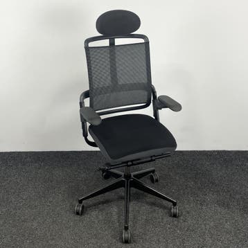 Zwarte Bureaustoel Grahl Xenium - Mesh Rugleuning, Gebruikt, Zwart, Ophalen of Verzenden, Bureaustoel