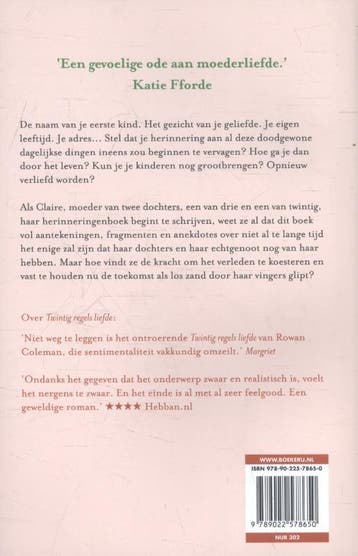 Boek voor mijn dochters 9789022578650 Rowan Coleman, Verzenden, Zo goed als nieuw, Rowan Coleman