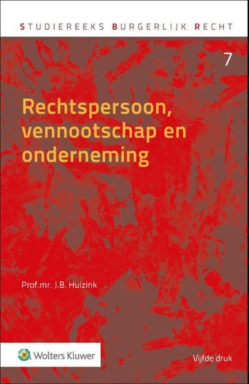 Rechtspersoon, vennootschap en onderneming / Studiereeks, Verzenden, Gelezen, J.B. Huizink