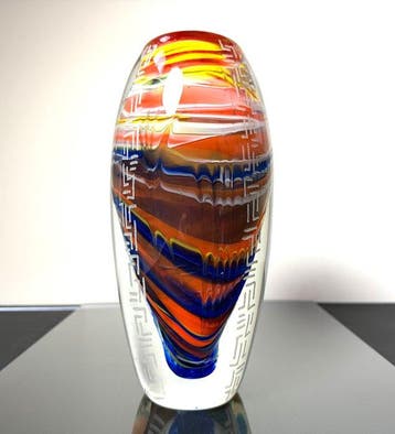 Maxence Parot - Vaas - Unieke vaas met opaalkleurige, Antiek en Kunst, Antiek | Glas en Kristal
