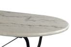 Terrastafel - tuintafel ovaal marmer gietijzer 120 x 60 cm, Eettafel, Nieuw, Ophalen of Verzenden, Overige materialen
