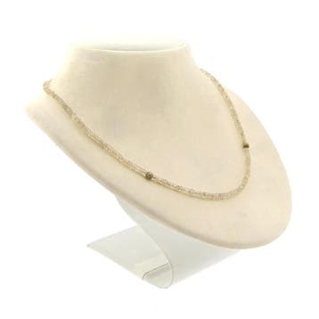 9 karaat saffier kralenketting, Gebruikt, Geel, Ophalen of Verzenden, Met edelsteen