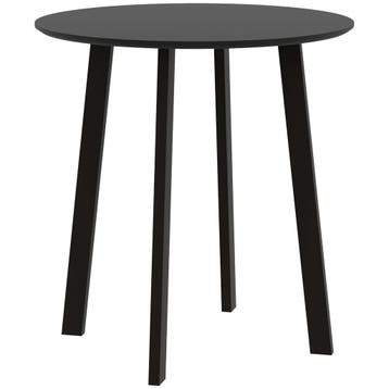 TRUUSK Ronde Eettafel - Modern Design - Zwart - Afgeschuinde, Verzenden, Nieuw
