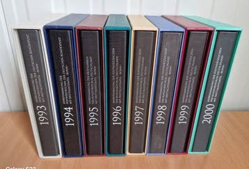 BRD 1993/2000 - Complete Jaarboeken vanaf MiNr. 1 (1993) met, Postzegels en Munten, Gestempeld