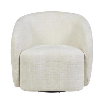 Draaibare Fauteuil Yara Off White | Starfurn, Ophalen of Verzenden, Nieuw
