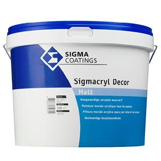 SIGMACRYL Decor MAT - SIGMA muurverf WIT - 10 liter - SCH..., Wit, Nieuw, Ophalen of Verzenden, Verf