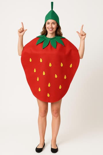 Aardbeien Kostuum Dames –   S – 2-Delige Fruit - Maat S, Kleding | Dames, Ophalen of Verzenden, Nieuw