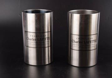 Charles Lafitte Epernay - Champagne koeler - Staal - set van