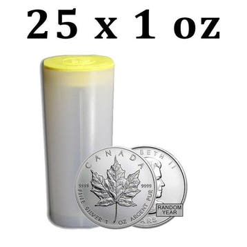 Canada. 5 Dollars 25 x 1 oz $5 CAD Canadian Silver Maple