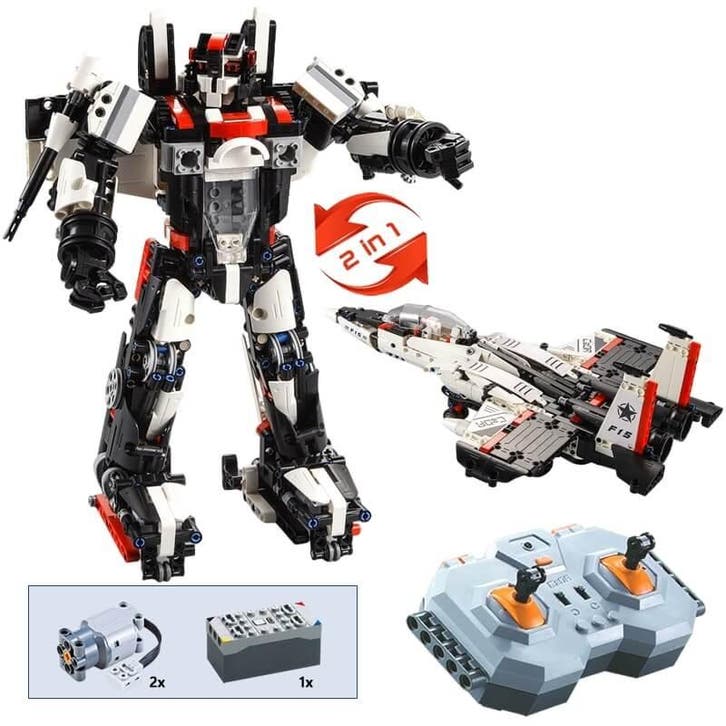 NIEUW: Cadabricks bestuurbare robot & straaljager - UC51030W, Kinderen en Baby's, Speelgoed | Bouwstenen, Nieuw, Overige merken