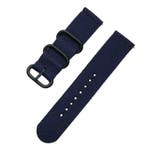 DrPhone Nylon Flex Strap - Nylon Horlogeband - 18mm - Zwarte, Verzenden, Nieuw