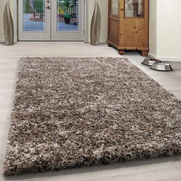 Hoogpolig Vloerkleed | Shaggy | Enjoy | Beige | 80x250 cm, Verzenden, Nieuw