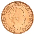 Gouden 10 Gulden Wilhelmina 1933 Pr+, Postzegels en Munten, Munten | Nederland, Verzenden