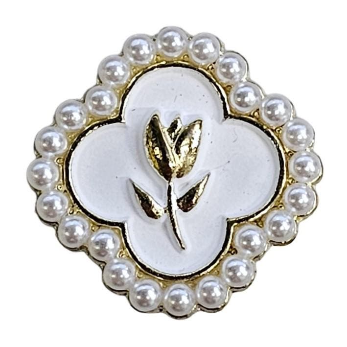 Fako Bijoux - Magnetische Mini Broche - Klaver Met Tulp -, Sieraden, Tassen en Uiterlijk, Broches, Verzenden