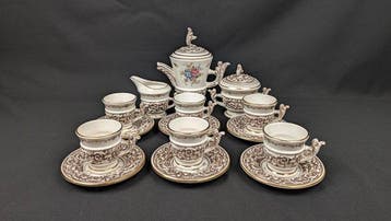 Capodimonte - Theeservies (15) - Porselein - Voor 6 personen