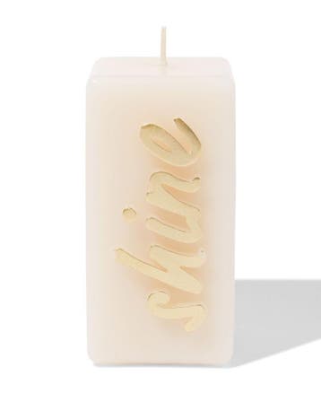 HEMA Kaars 12.5cm shine crème laag geprijsd, Verzenden, Nieuw