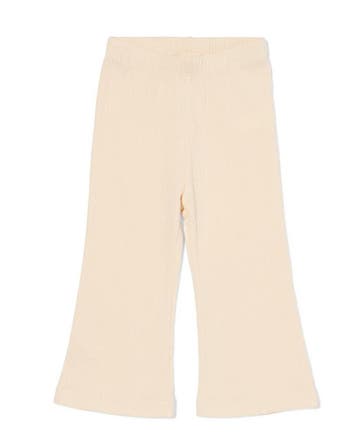 HEMA Babylegging flared fit jersey ecru, Verzenden, Nieuw